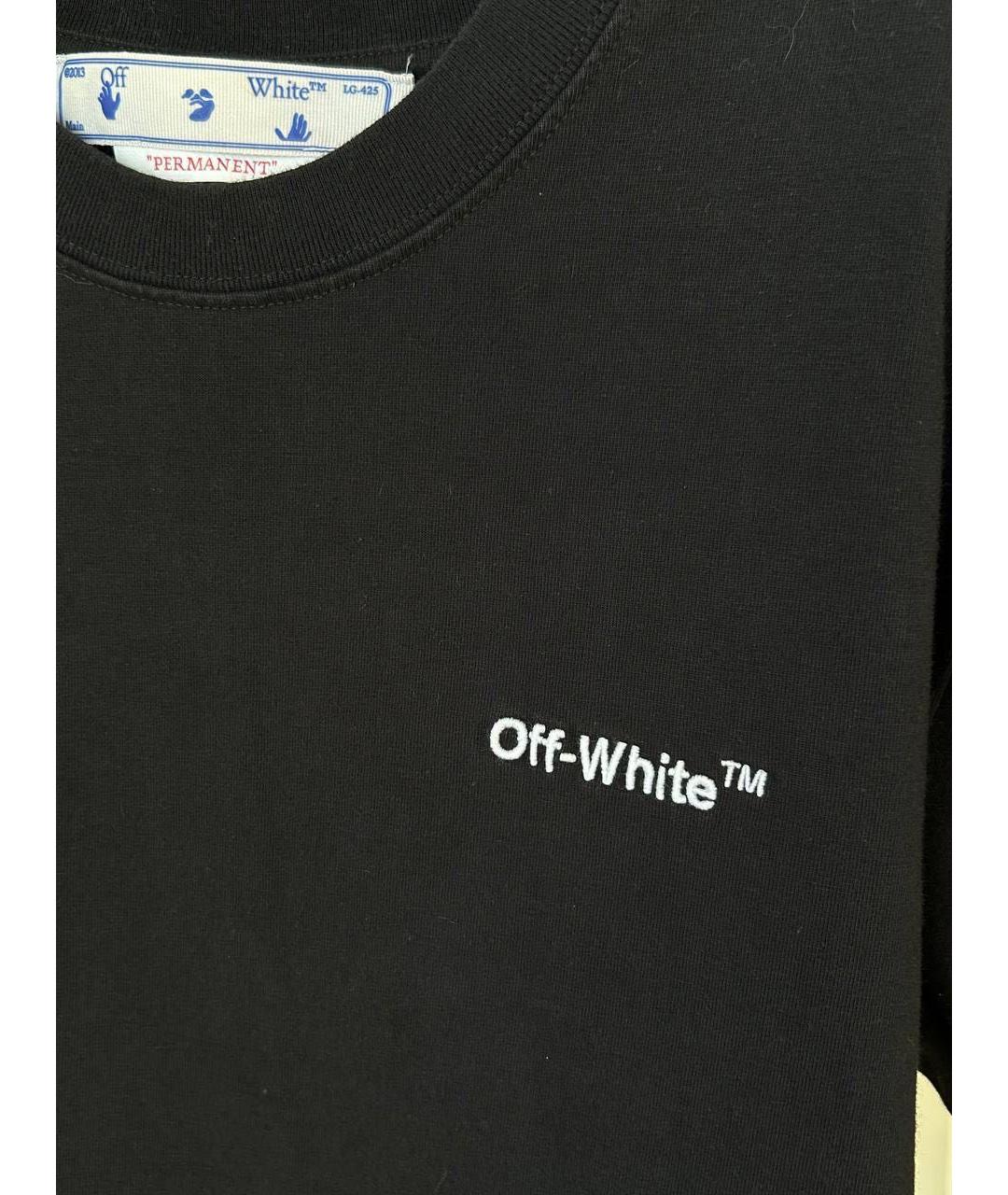 OFF-WHITE Черная хлопковая футболка, фото 4