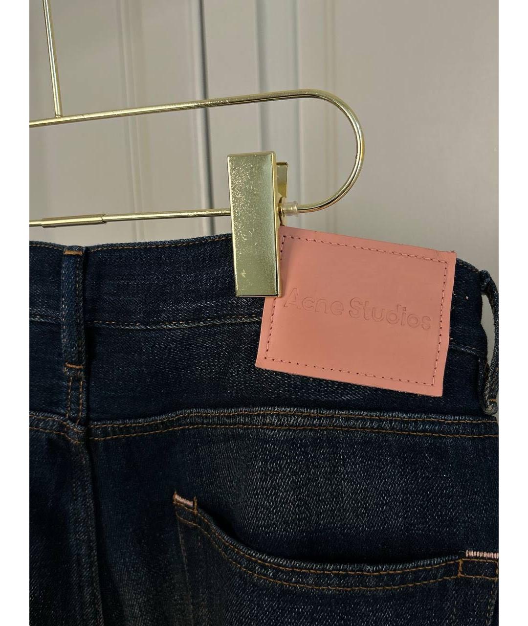 ACNE STUDIOS Синие хлопковые прямые джинсы, фото 3
