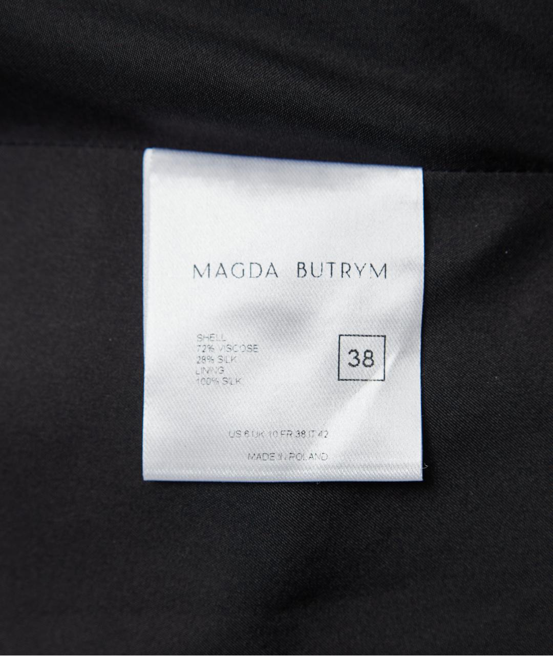 MAGDA BUTRYM Черное шелковое вечернее платье, фото 3