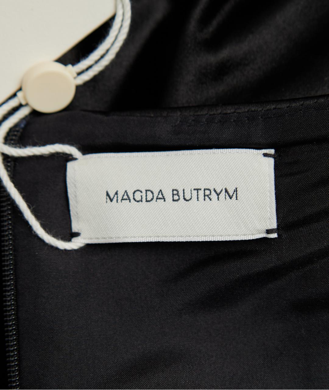 MAGDA BUTRYM Черное шелковое вечернее платье, фото 4
