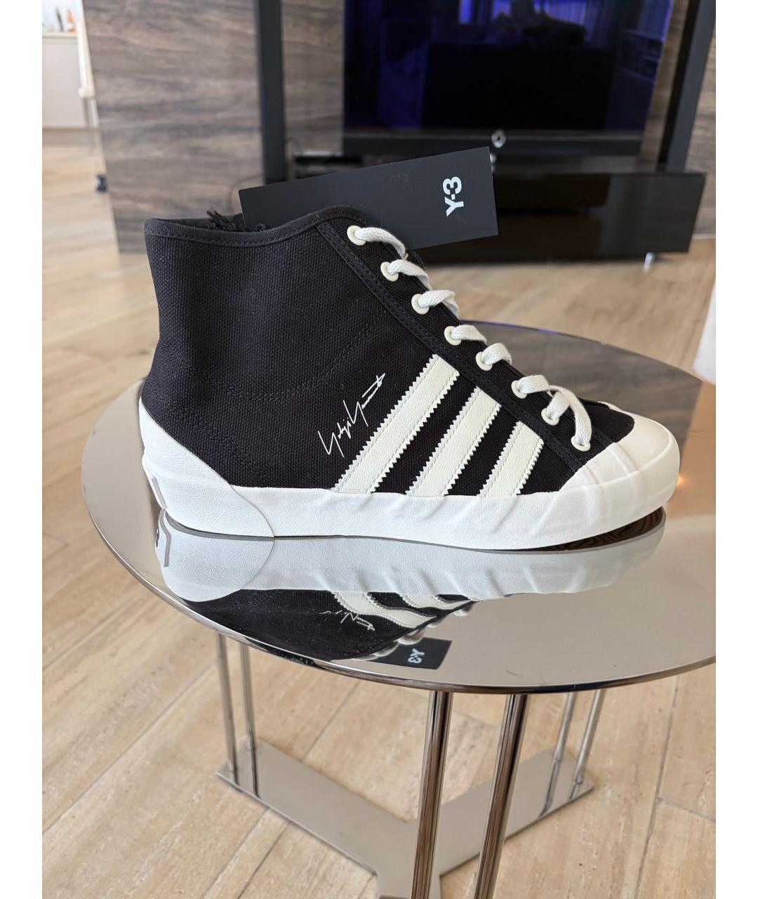 Y-3 Черные текстильные кеды, фото 7