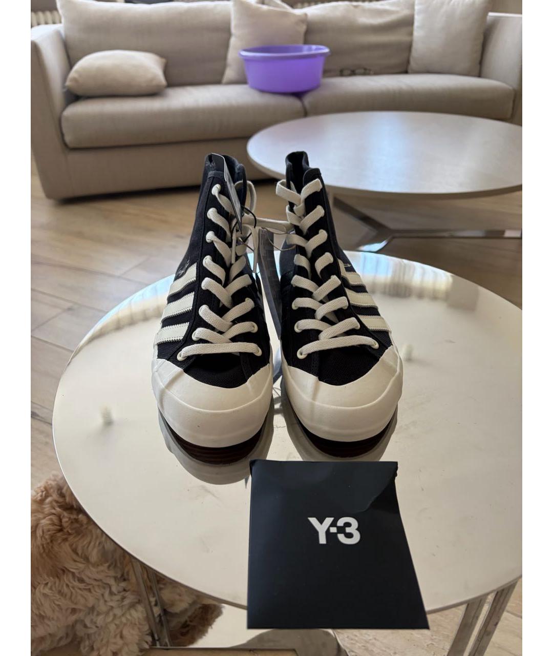 Y-3 Черные текстильные кеды, фото 2