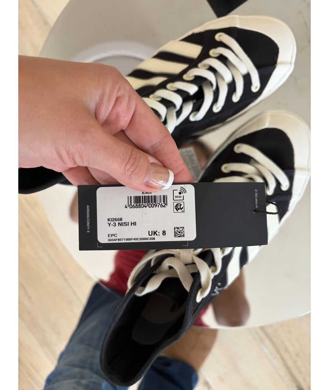 Y-3 Черные текстильные кеды, фото 6