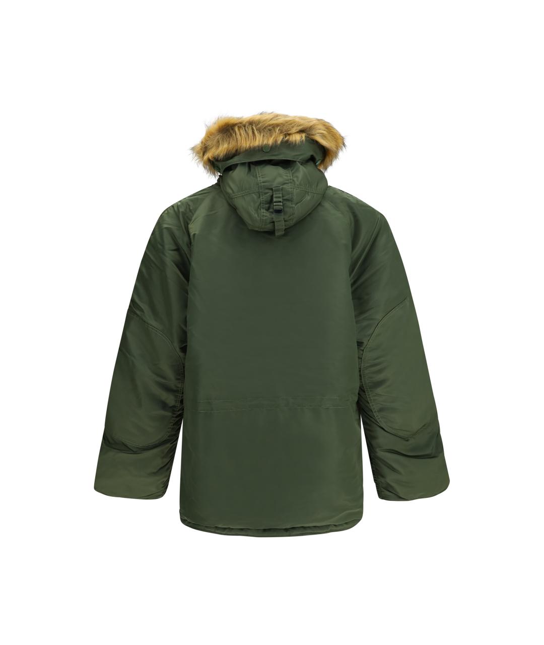 ALPHA INDUSTRIES Зеленая полиэстеровая парка, фото 2