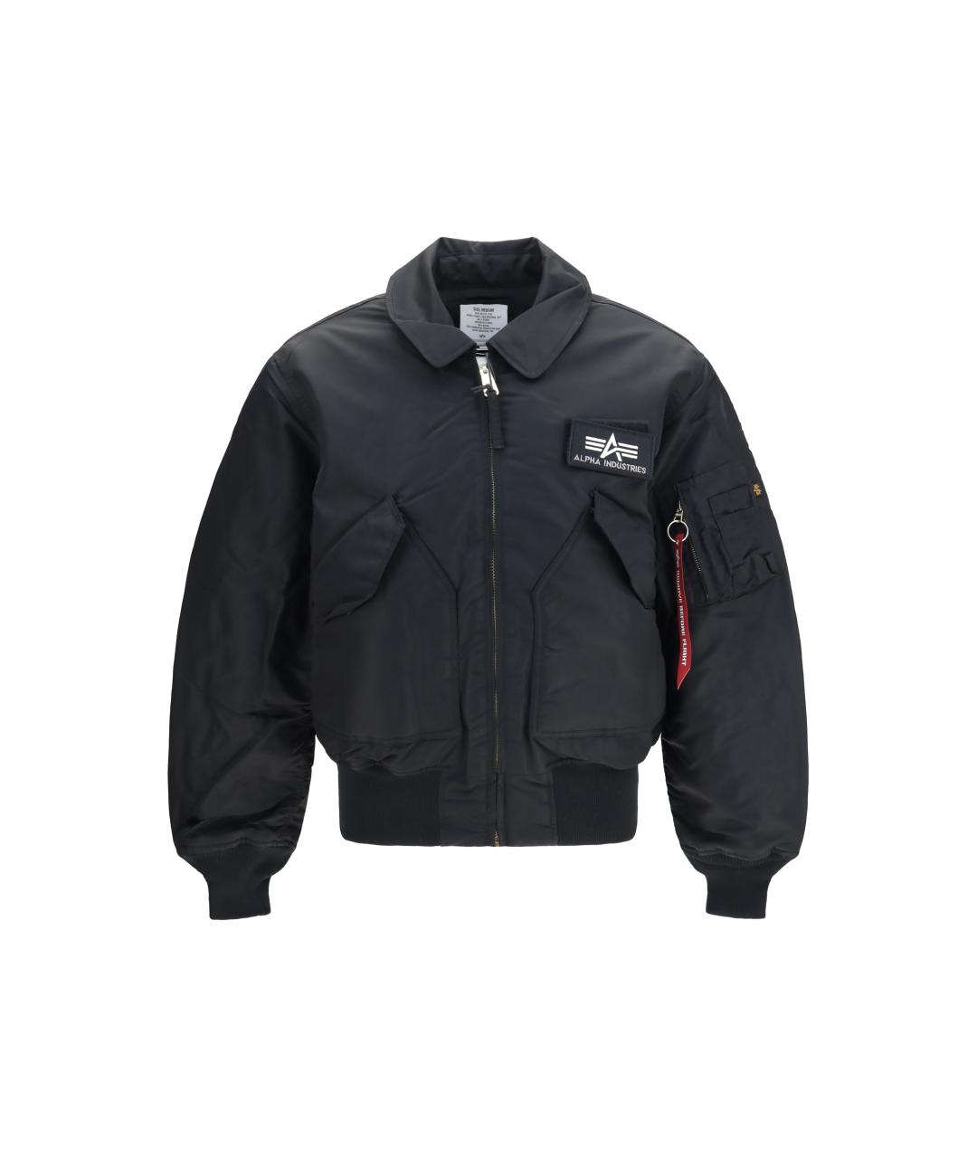 ALPHA INDUSTRIES Черная синтетическая куртка, фото 1