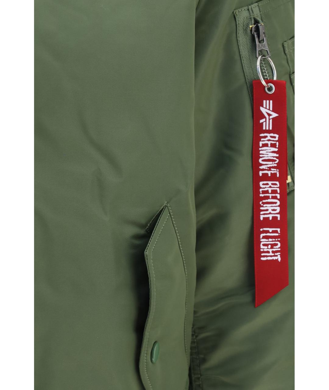 ALPHA INDUSTRIES Зеленая нейлоновая куртка, фото 3