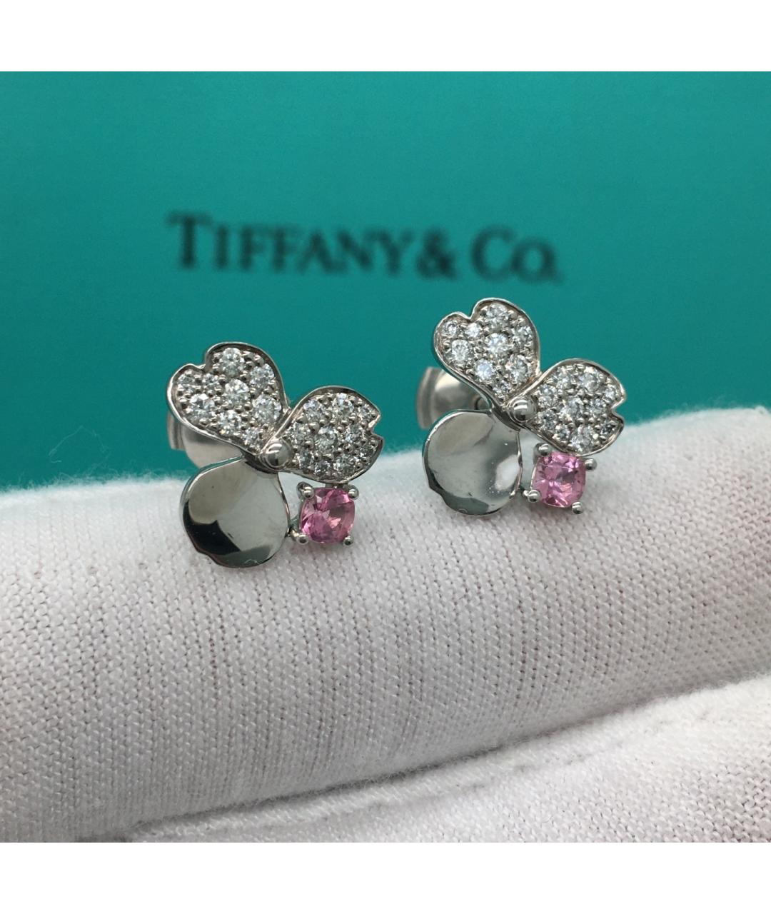 TIFFANY&CO Серебряные платиновые серьги, фото 9