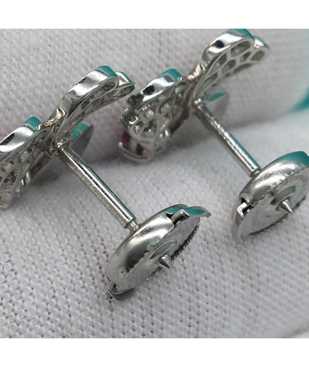 TIFFANY&CO Серебряные платиновые серьги, фото 6