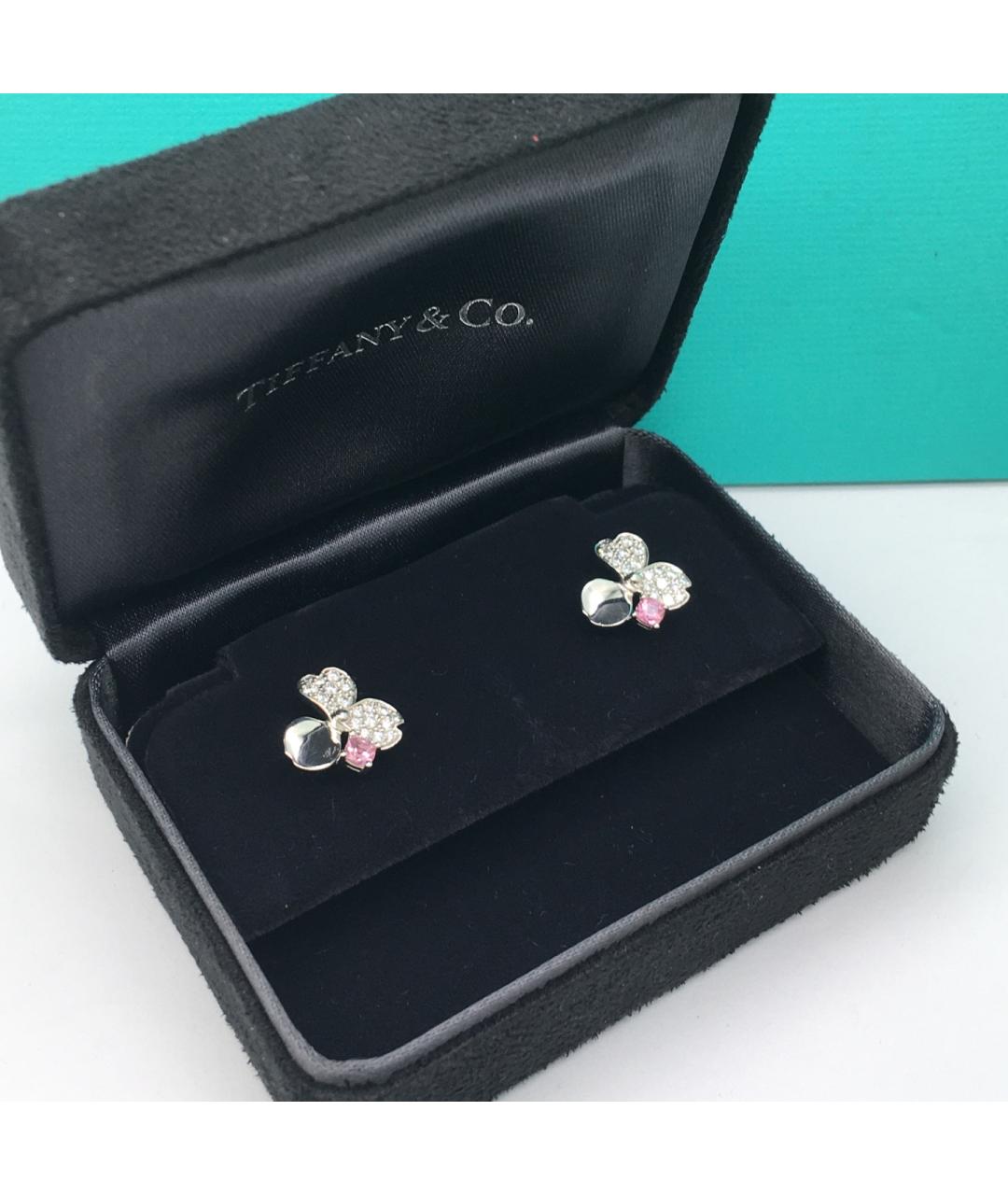 TIFFANY&CO Серебряные платиновые серьги, фото 3