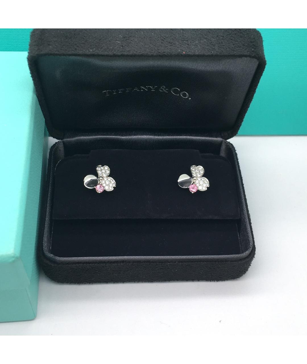 TIFFANY&CO Серебряные платиновые серьги, фото 2