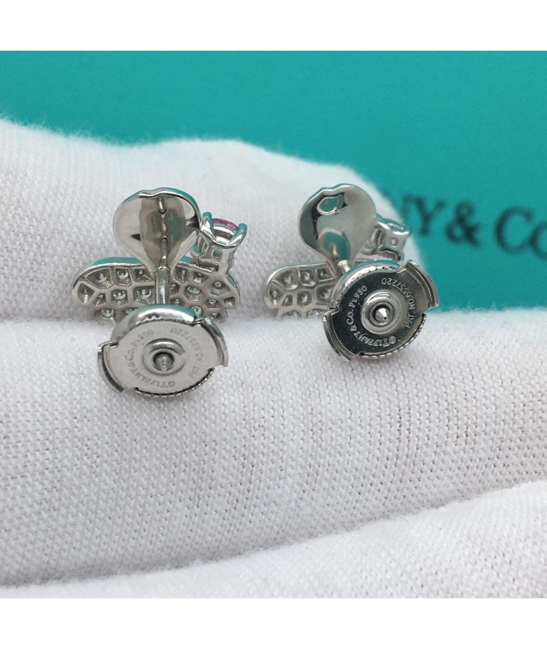 TIFFANY&CO Серебряные платиновые серьги, фото 5