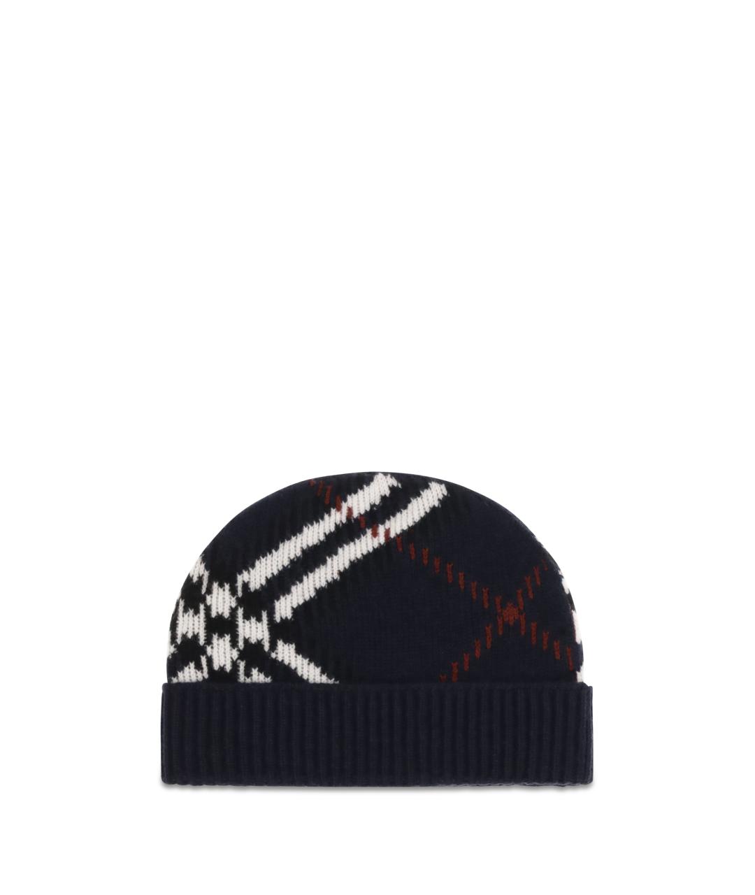 BURBERRY Темно-синяя кашемировая шапка, фото 2