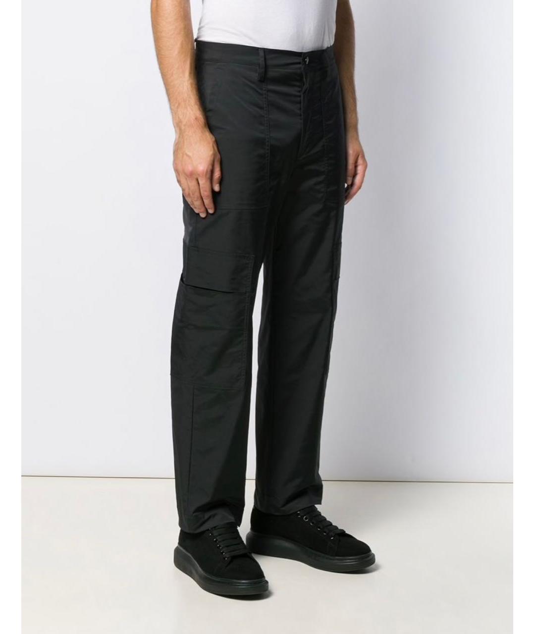 VALENTINO Черные полиэстеровые повседневные брюки, фото 3
