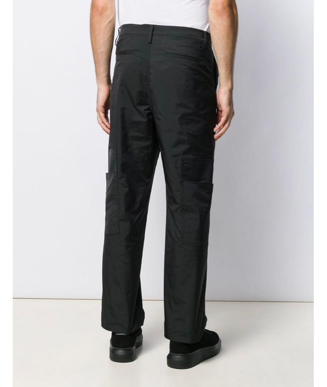 VALENTINO Черные полиэстеровые повседневные брюки, фото 4