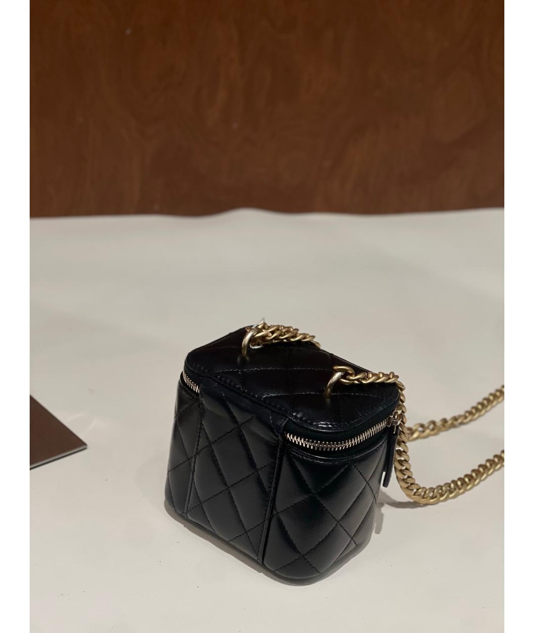 CHANEL Черная кожаная сумка через плечо, фото 4