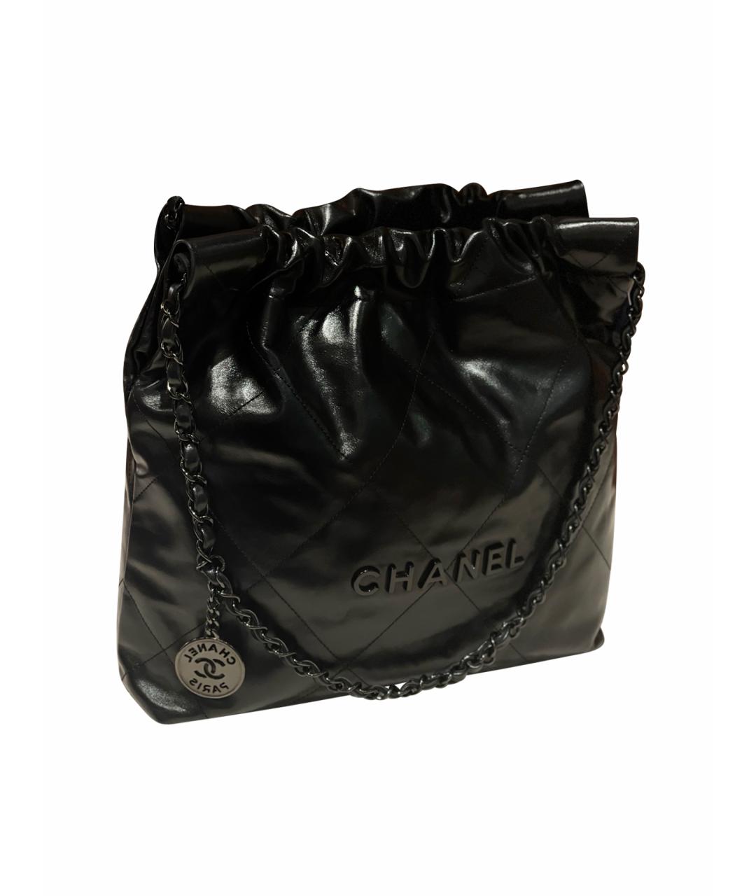 CHANEL Черная кожаная сумка тоут, фото 1