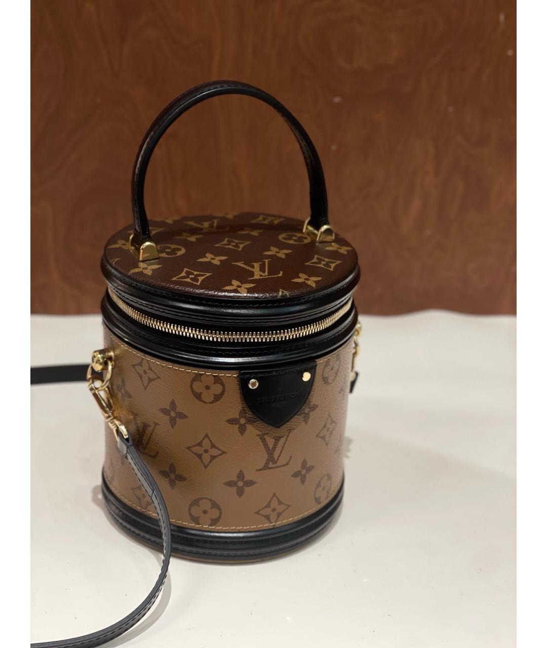 LOUIS VUITTON Коричневая сумка с короткими ручками из канвы, фото 2