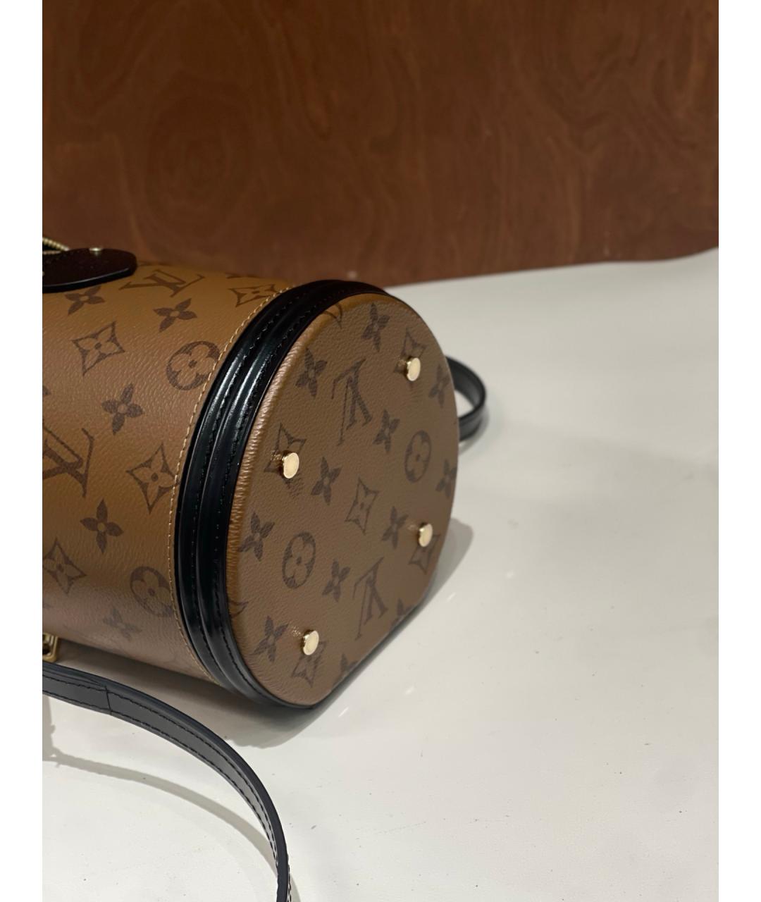 LOUIS VUITTON Коричневая сумка с короткими ручками из канвы, фото 6
