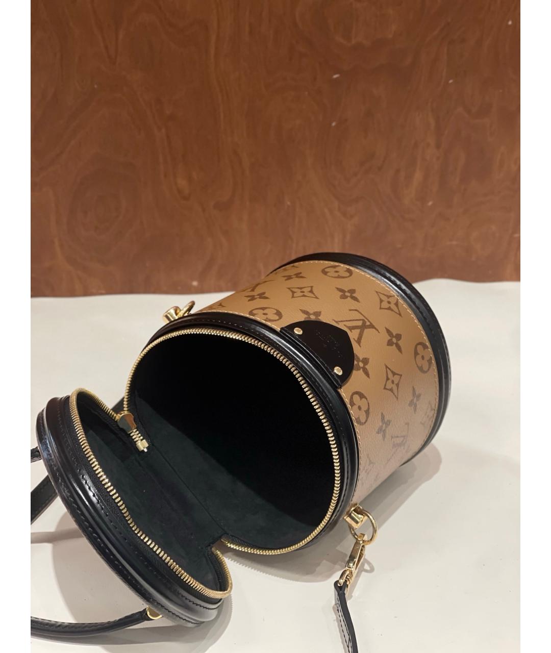 LOUIS VUITTON Коричневая сумка с короткими ручками из канвы, фото 5