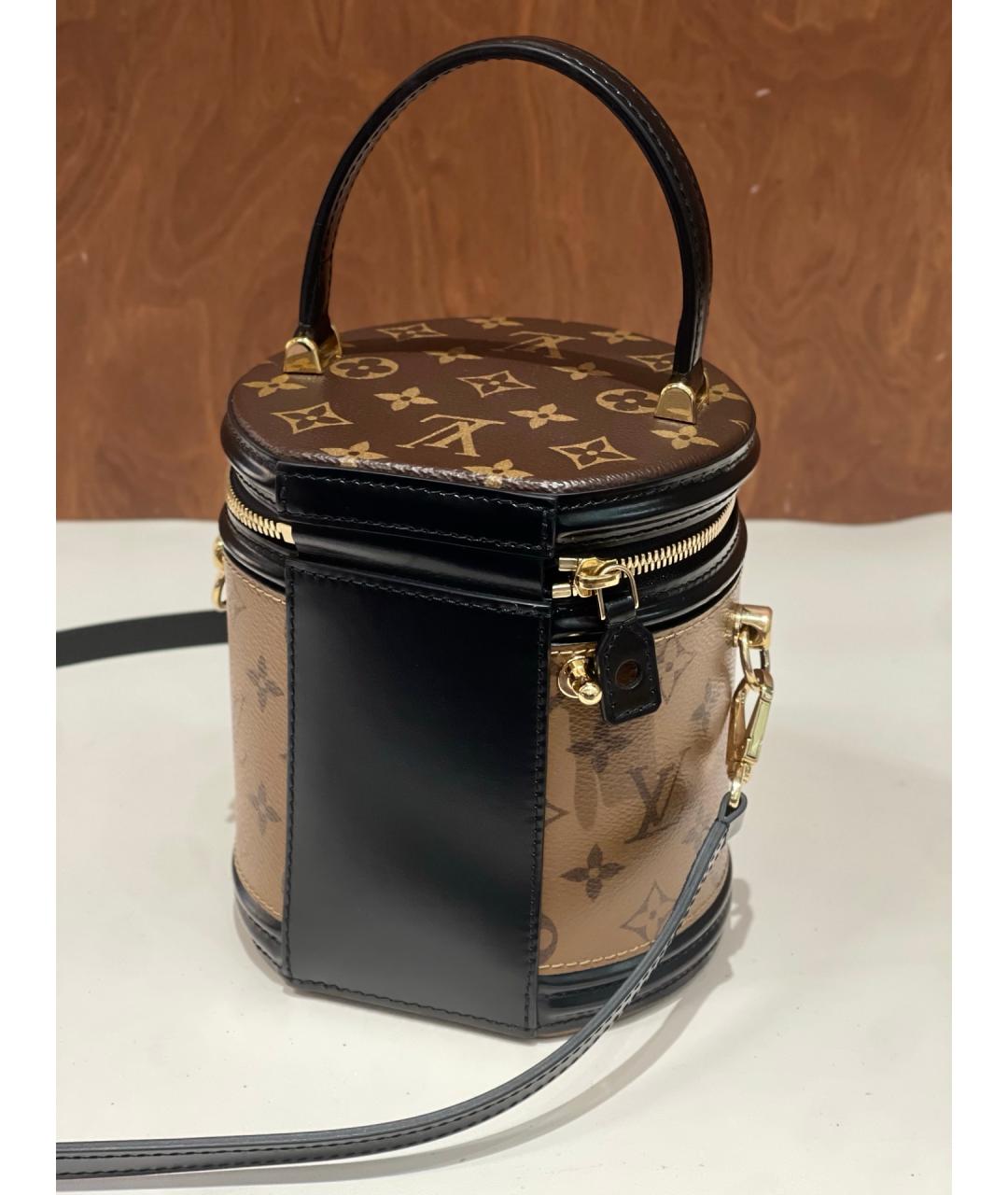 LOUIS VUITTON Коричневая сумка с короткими ручками из канвы, фото 4