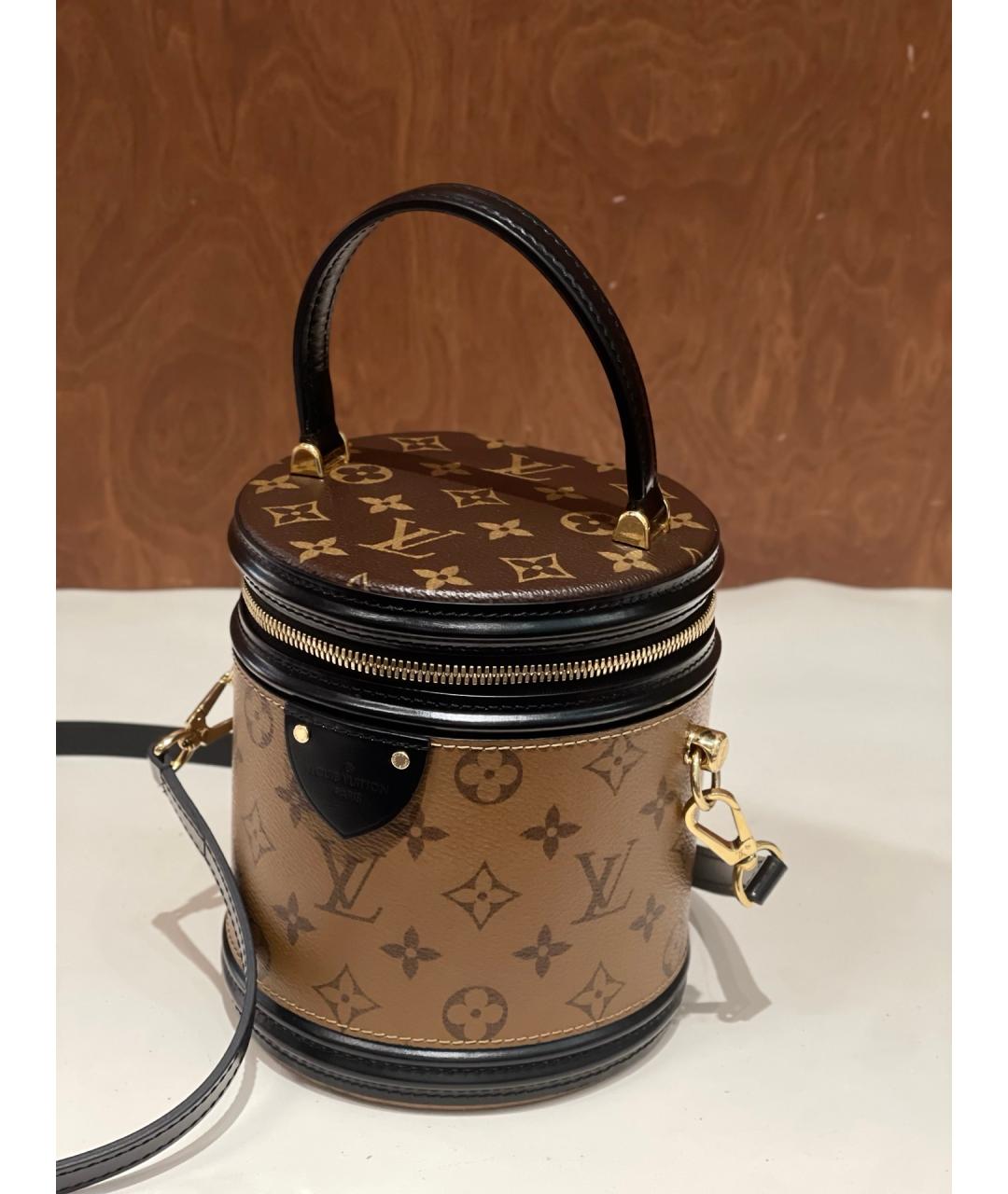 LOUIS VUITTON Коричневая сумка с короткими ручками из канвы, фото 3