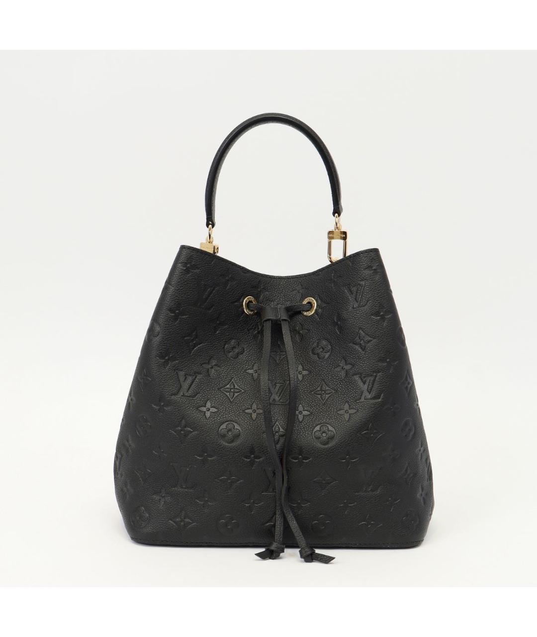 LOUIS VUITTON Черная кожаная сумка через плечо, фото 2