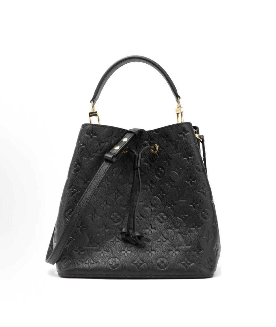 LOUIS VUITTON Черная кожаная сумка через плечо, фото 7
