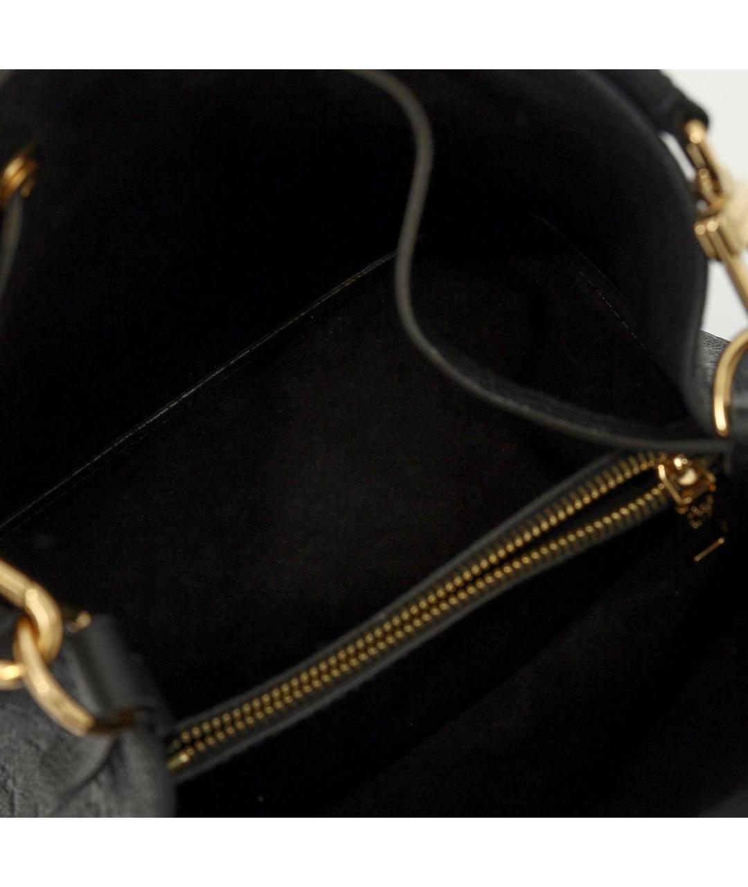 LOUIS VUITTON Черная кожаная сумка через плечо, фото 6