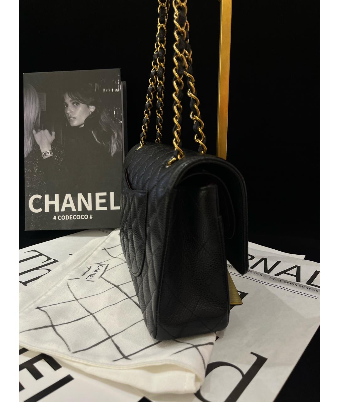 CHANEL Черная кожаная сумка через плечо, фото 4