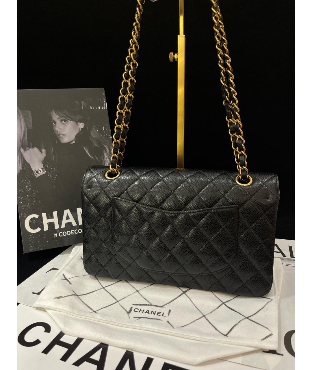 CHANEL Черная кожаная сумка через плечо, фото 2