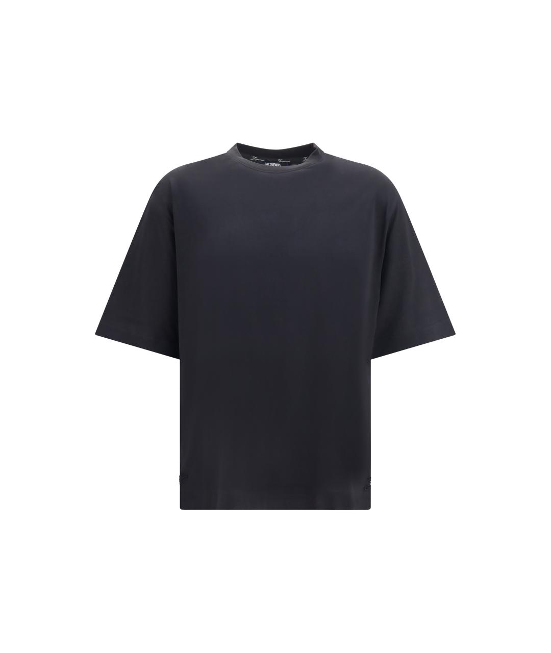 JACQUEMUS Черная хлопковая футболка, фото 1