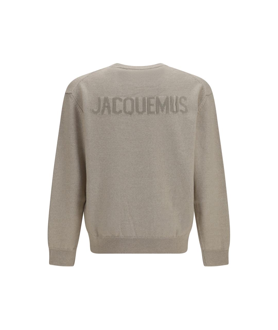JACQUEMUS Бежевый шерстяной джемпер / свитер, фото 2