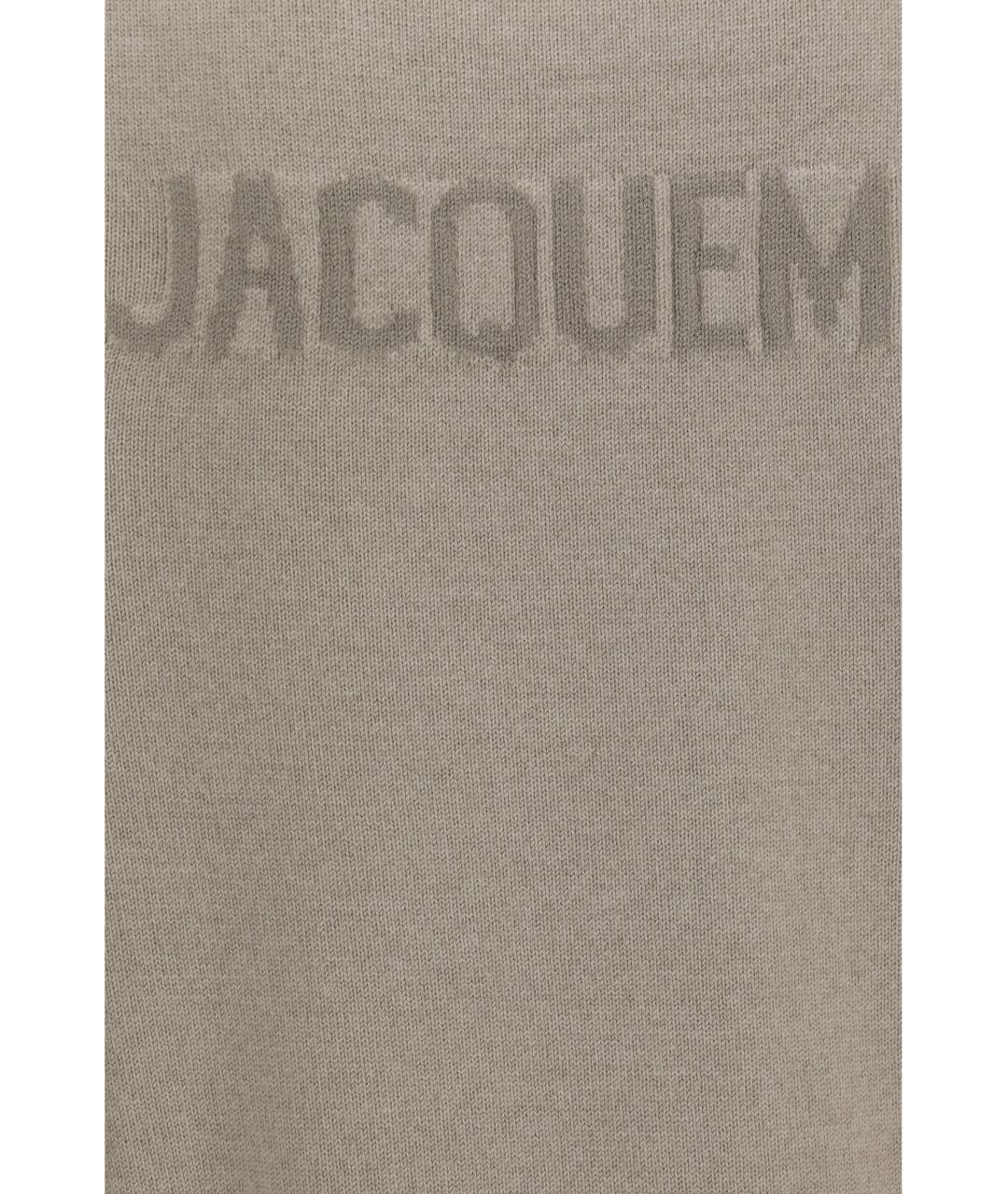 JACQUEMUS Бежевый шерстяной джемпер / свитер, фото 3