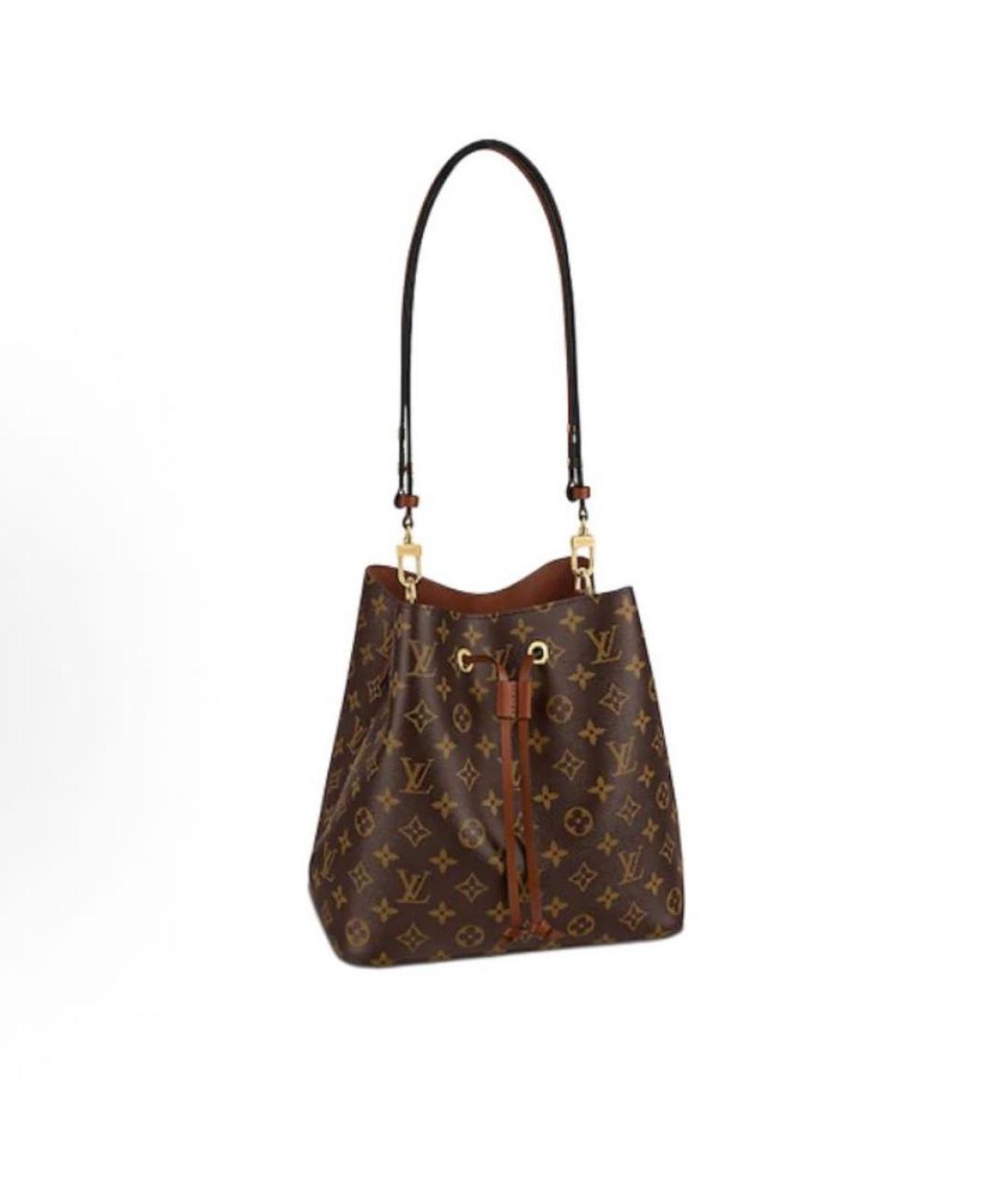 LOUIS VUITTON Коричневая кожаная сумка через плечо, фото 1