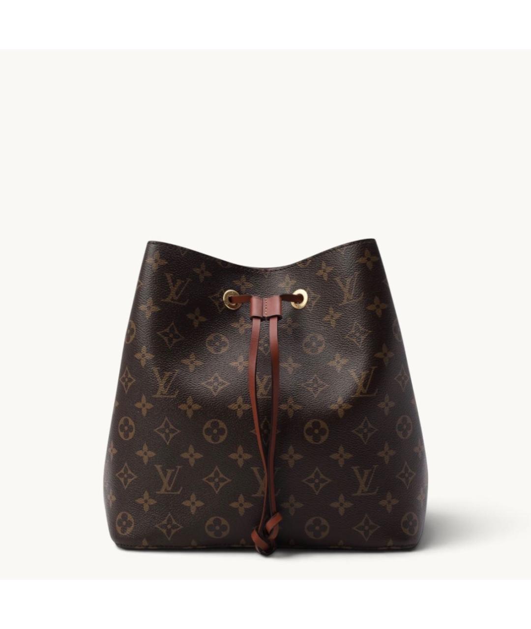 LOUIS VUITTON Коричневая кожаная сумка через плечо, фото 2
