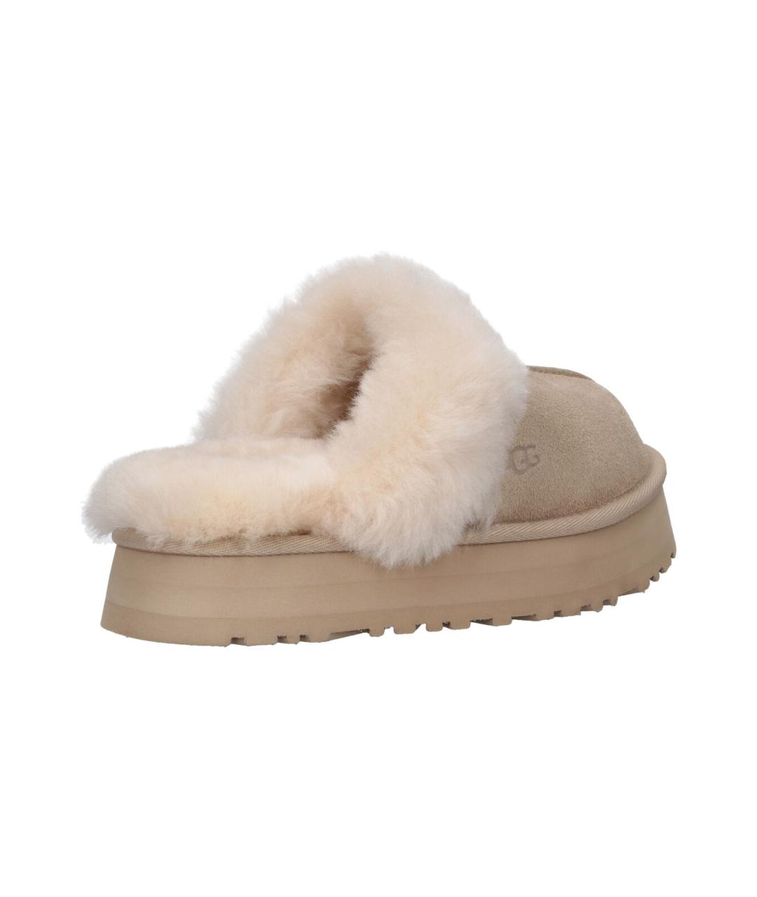 UGG Бежевые замшевые сабо, фото 4