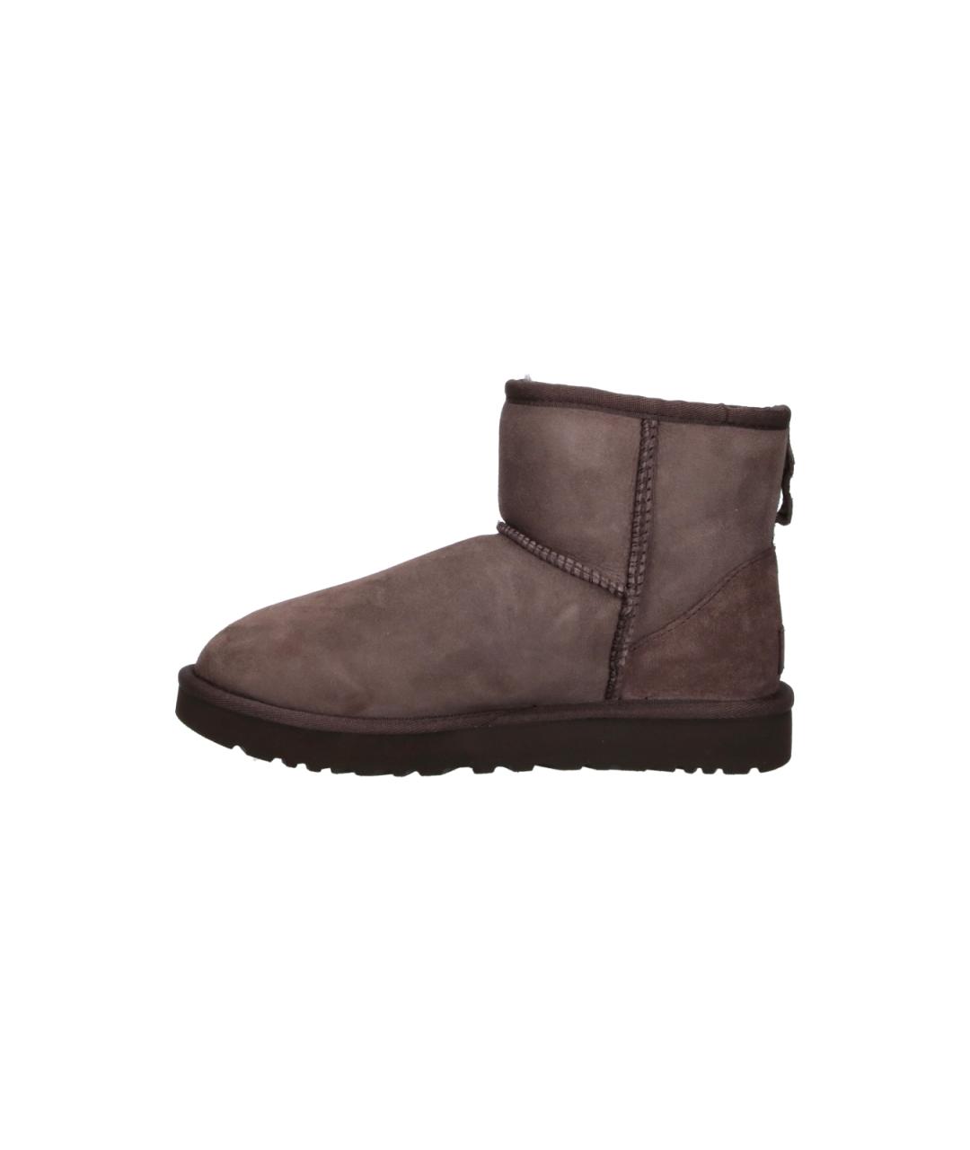 UGG Коричневые замшевые полусапоги, фото 3
