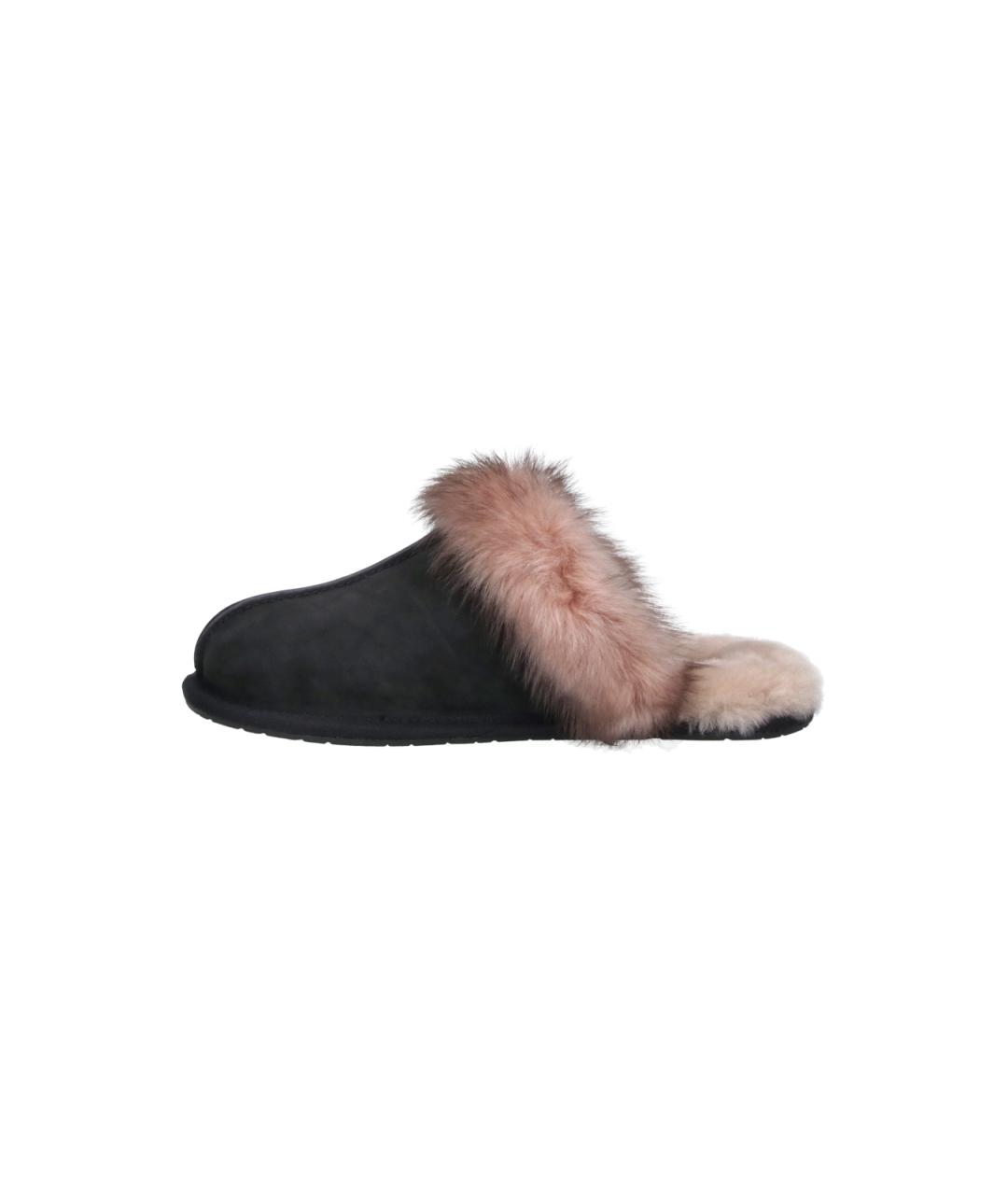 UGG Черные замшевые сабо, фото 3
