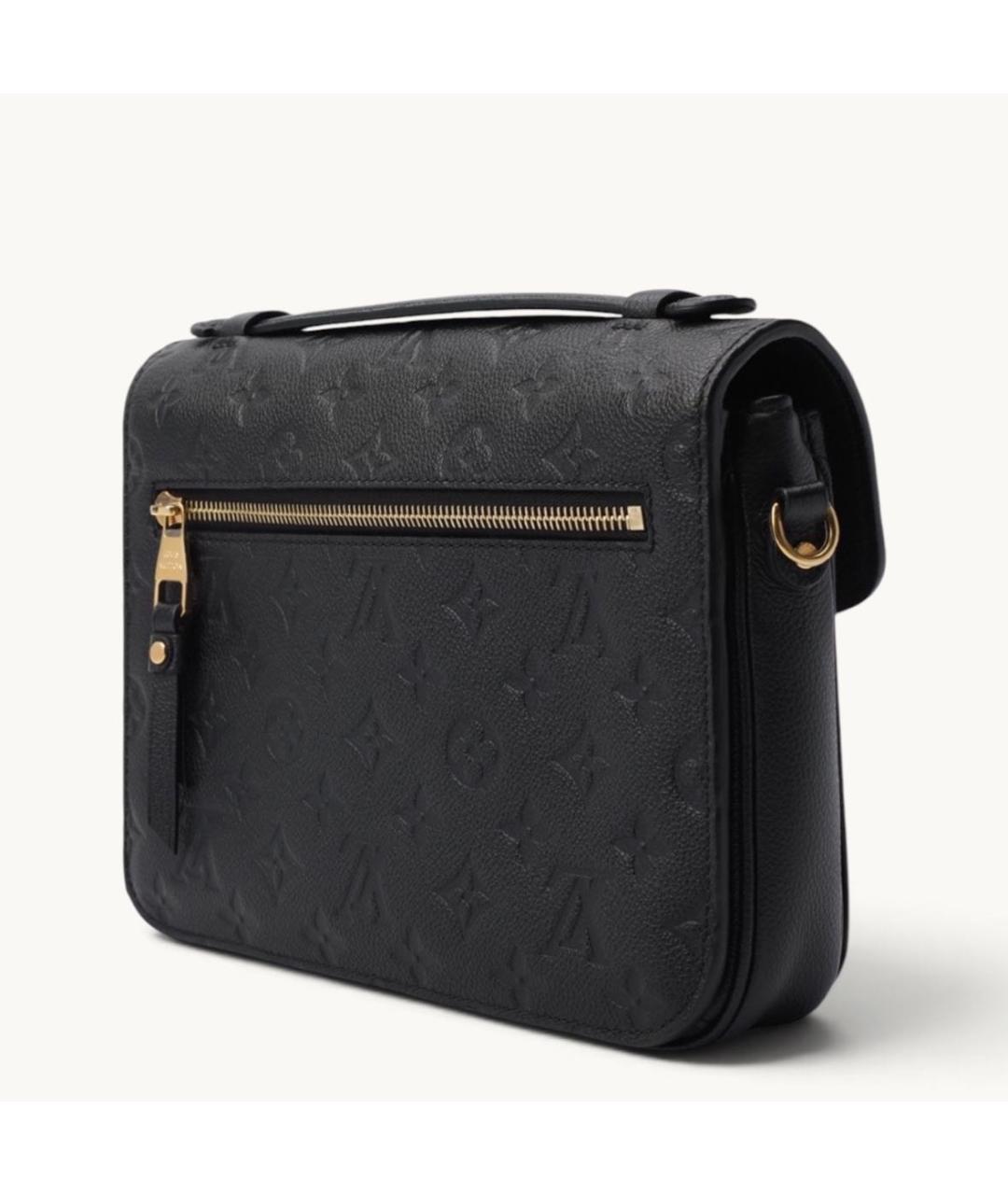 LOUIS VUITTON Черная кожаная сумка через плечо, фото 4