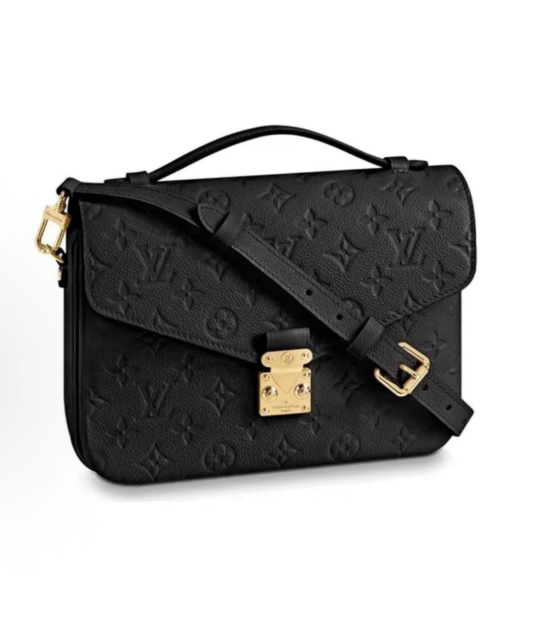 LOUIS VUITTON Черная кожаная сумка через плечо, фото 1