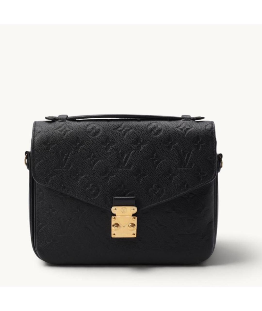 LOUIS VUITTON Черная кожаная сумка через плечо, фото 2