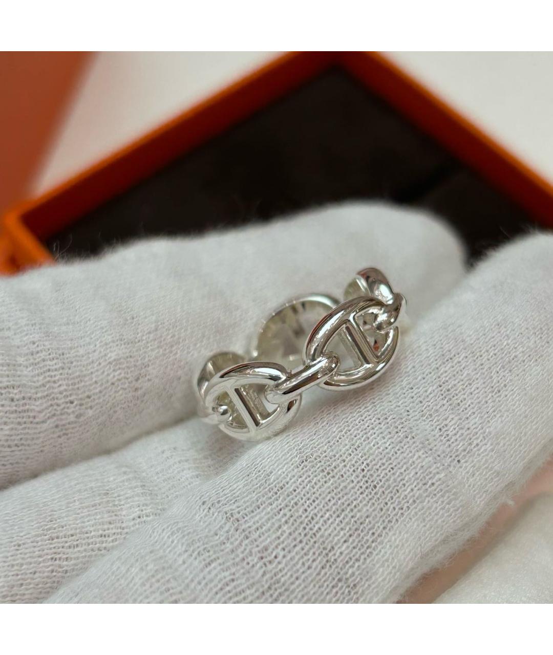 HERMES Серебряное серебряное кольцо, фото 4