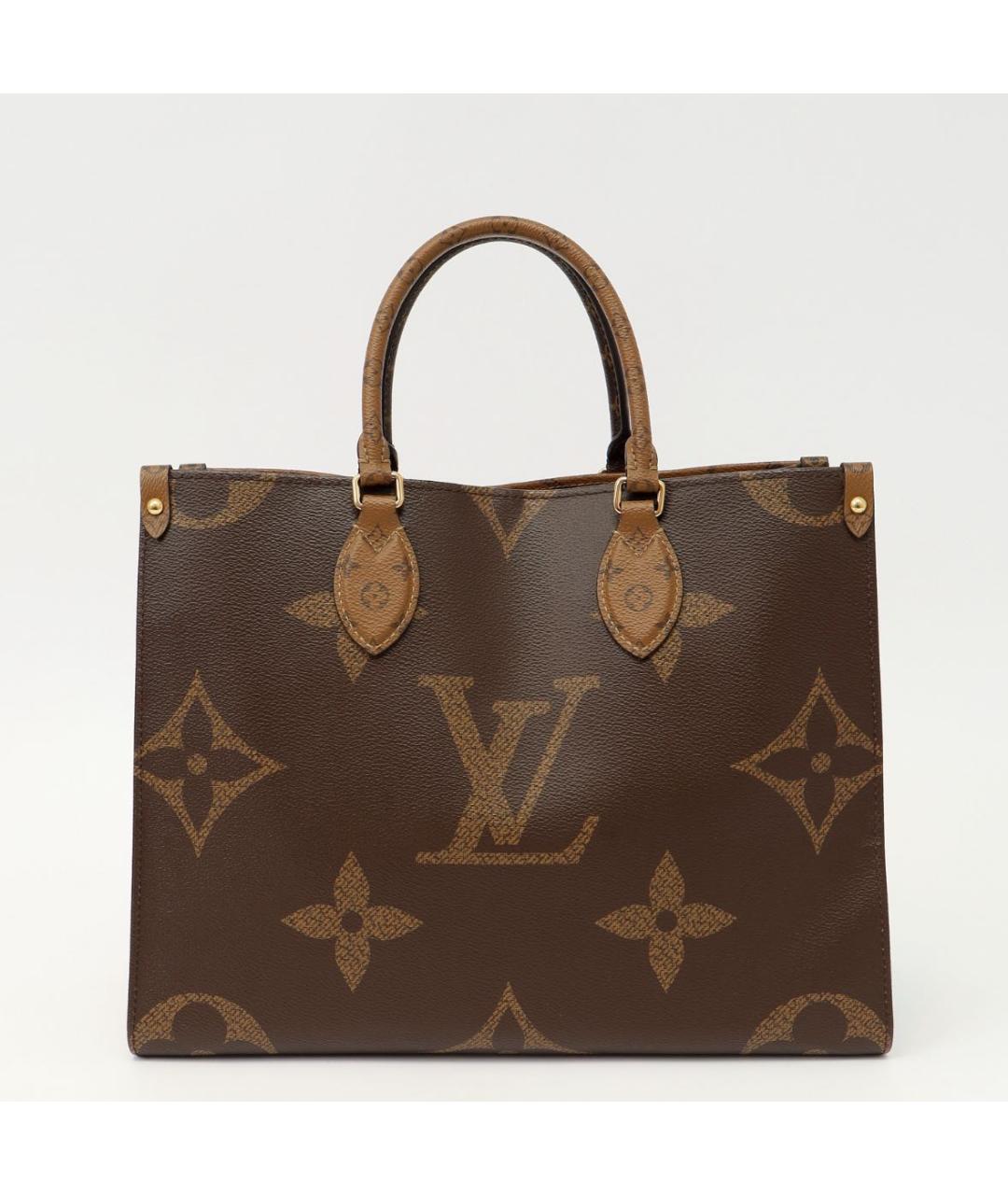 LOUIS VUITTON Коричневая кожаная сумка с короткими ручками, фото 2