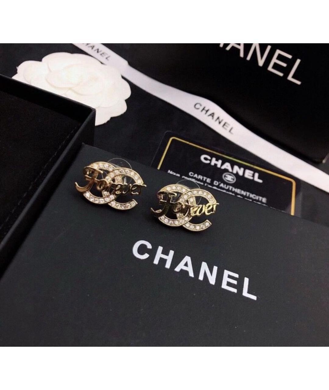 CHANEL Золотые серьги, фото 3