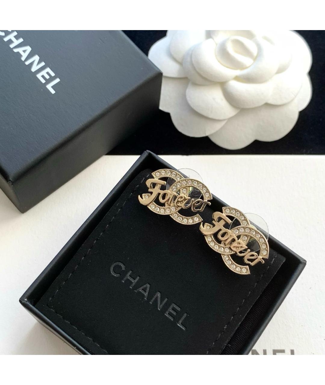 CHANEL Золотые серьги, фото 6