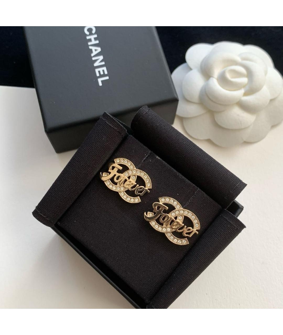 CHANEL Золотые серьги, фото 5