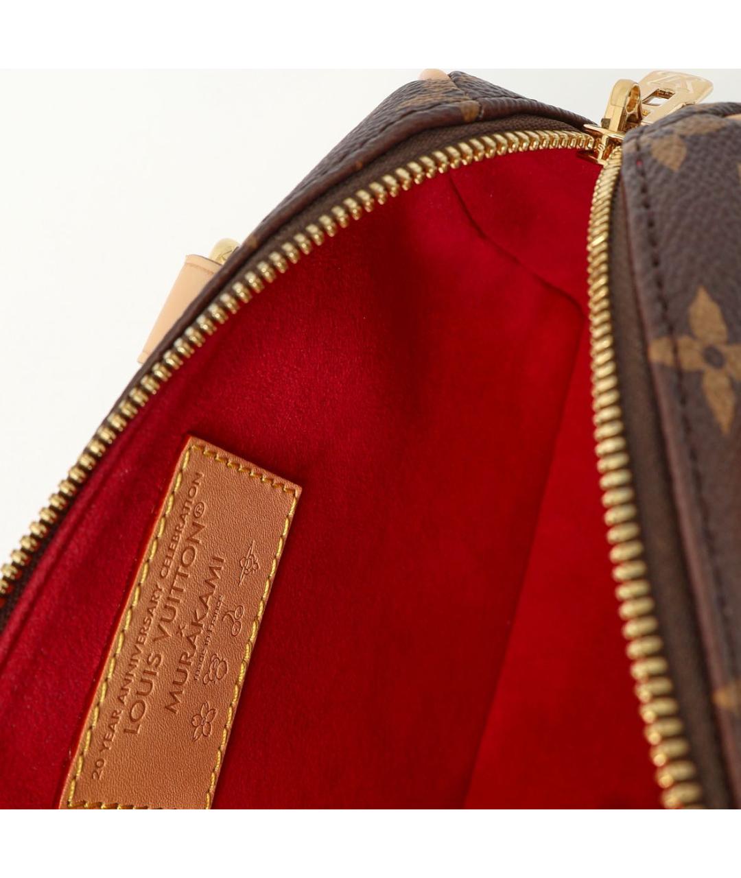 LOUIS VUITTON Коричневая кожаная сумка через плечо, фото 6