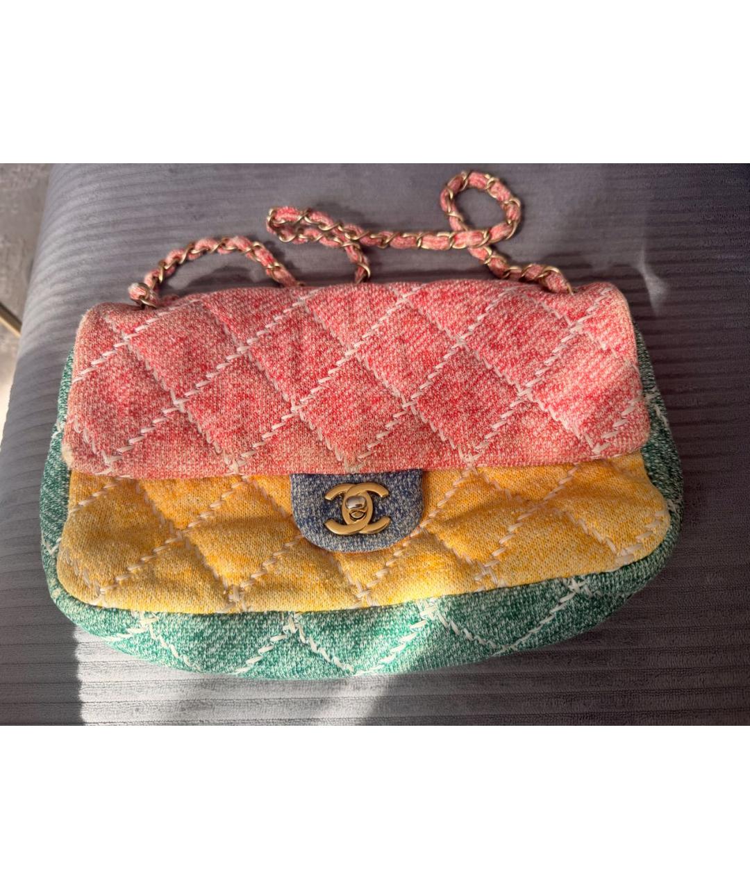 CHANEL Мульти твидовая сумка через плечо, фото 9