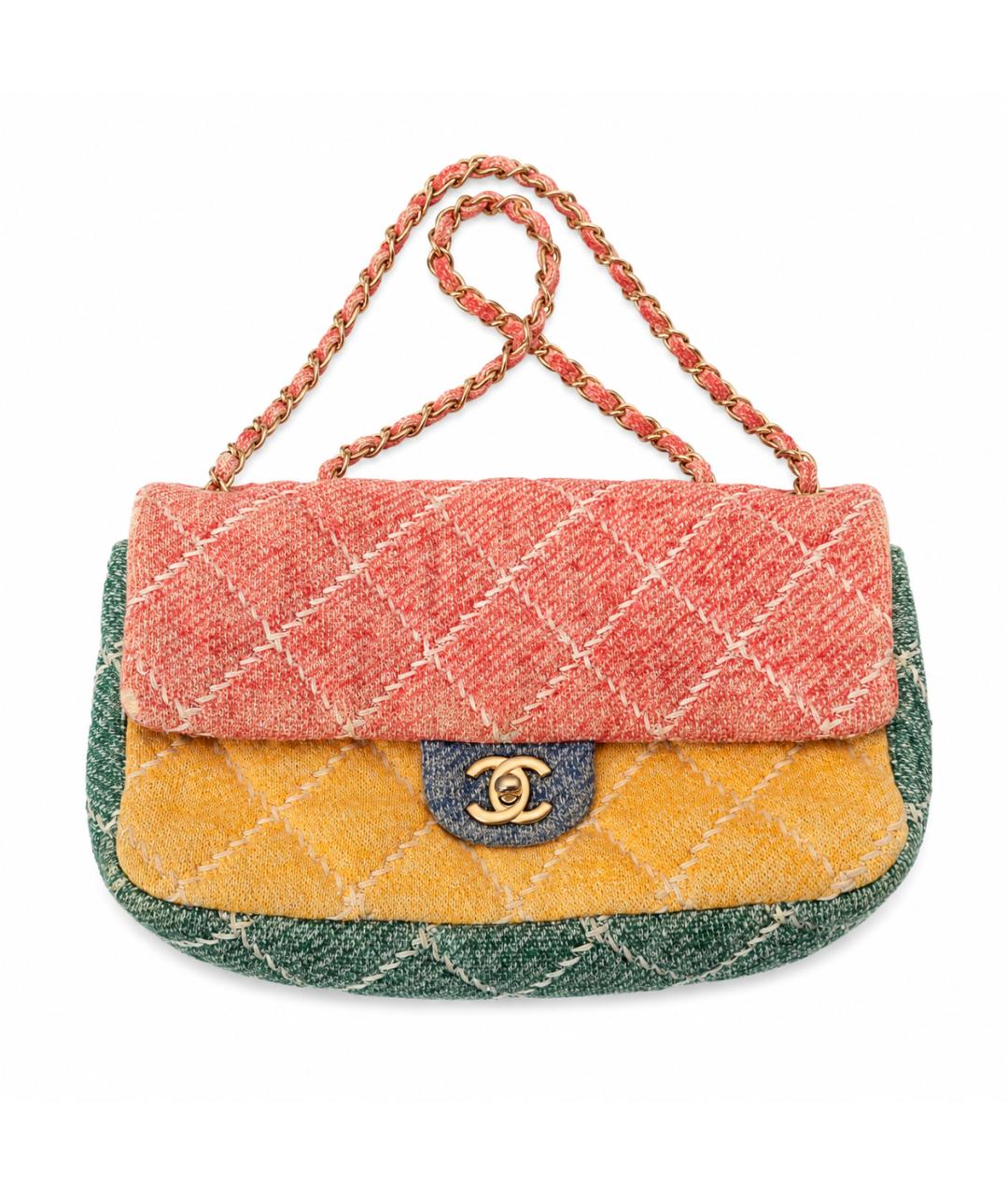 CHANEL Мульти твидовая сумка через плечо, фото 10