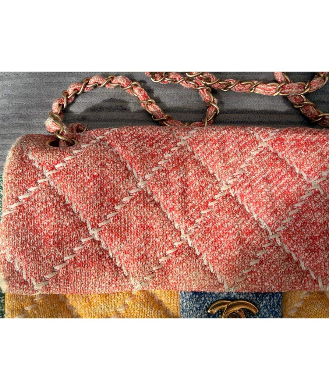 CHANEL Мульти твидовая сумка через плечо, фото 5